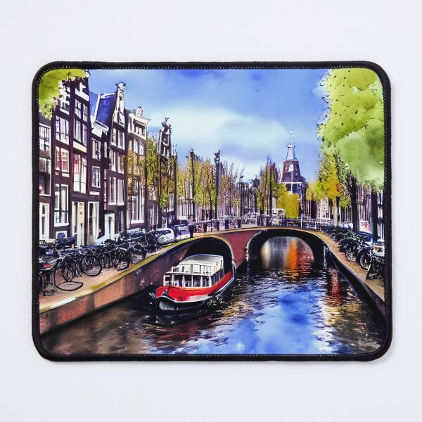 Item preview, Amsterdam Watercolor Art, City Landscape, Amsterdam Artwork designed and sold by viewgraphics.