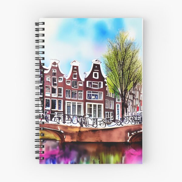Item preview, Amsterdam Watercolor Art, City Landscape, Amsterdam Artwork designed and sold by viewgraphics.