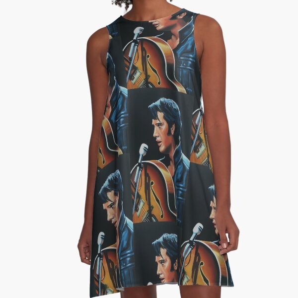 Elvis Presley 3 Painting A-Line Dress