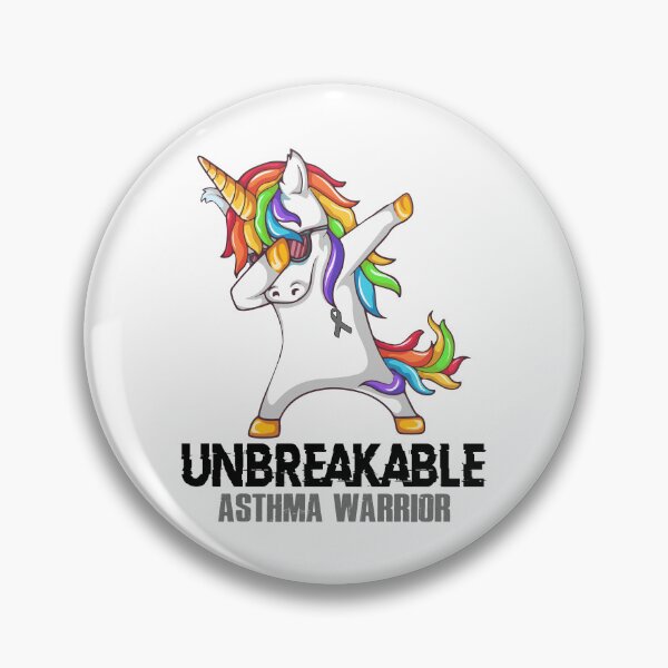 Item preview, Asthma Awareness - Unicorn Asthma Warrior Ribbon UNBREAKABLE designed and sold by Fernandezf.