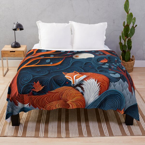 Item preview, Paper quilled sleeping fox under full moon designed and sold by Staibshine.
