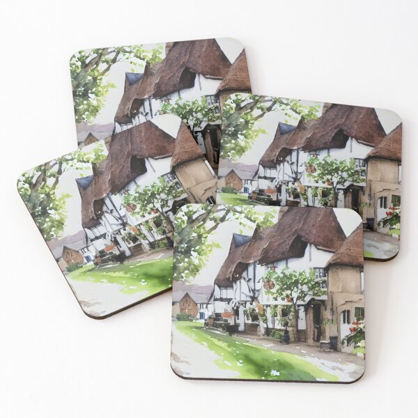 Item preview, Anne Hathaway's Cottage Stratford-upon-Avon Watercolor Art designed and sold by viewgraphics.