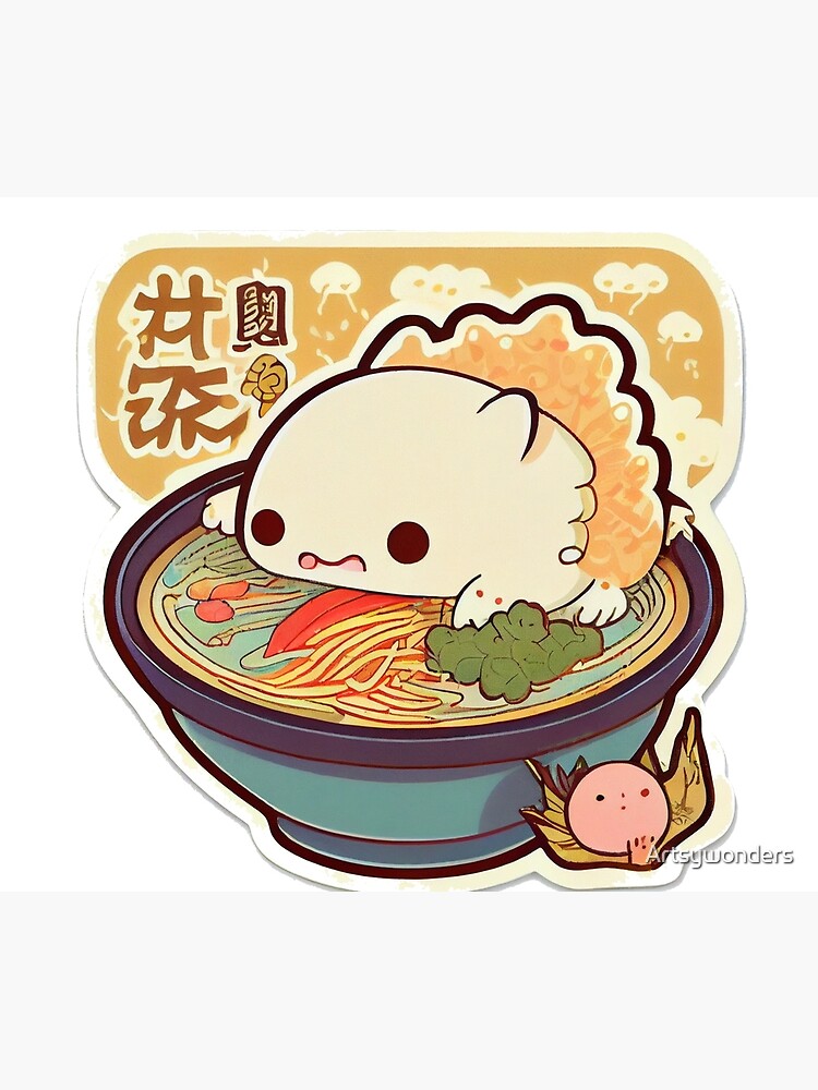 Axolotl Food Ramen Japanese Food Kawaii Animals Po Mug