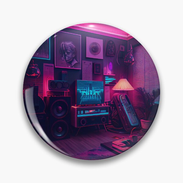 Item preview, Virtual Visions: A Synthwave Lounge Scene designed and sold by LukeAiWalker.