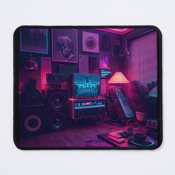 Item preview, Virtual Visions: A Synthwave Lounge Scene designed and sold by LukeAiWalker.