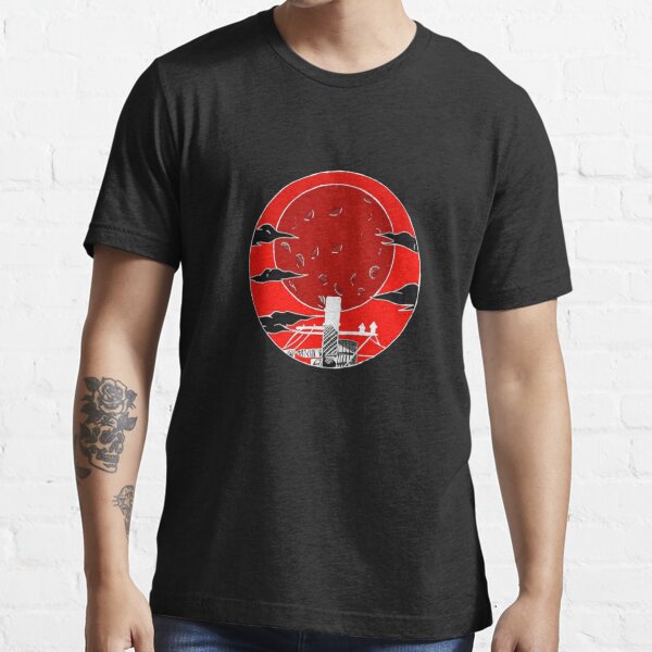 Naruto Camiseta Shippuden Akatsuki con símbolo de nube roja, Negro, S