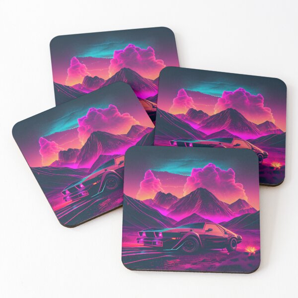 Item preview, A Synthwave Car and Landscape designed and sold by LukeAiWalker.