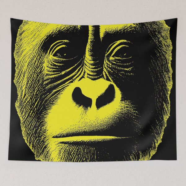 Item preview, Graphic Yellow Big Bondo Bili Ape Face designed and sold by pelagio.