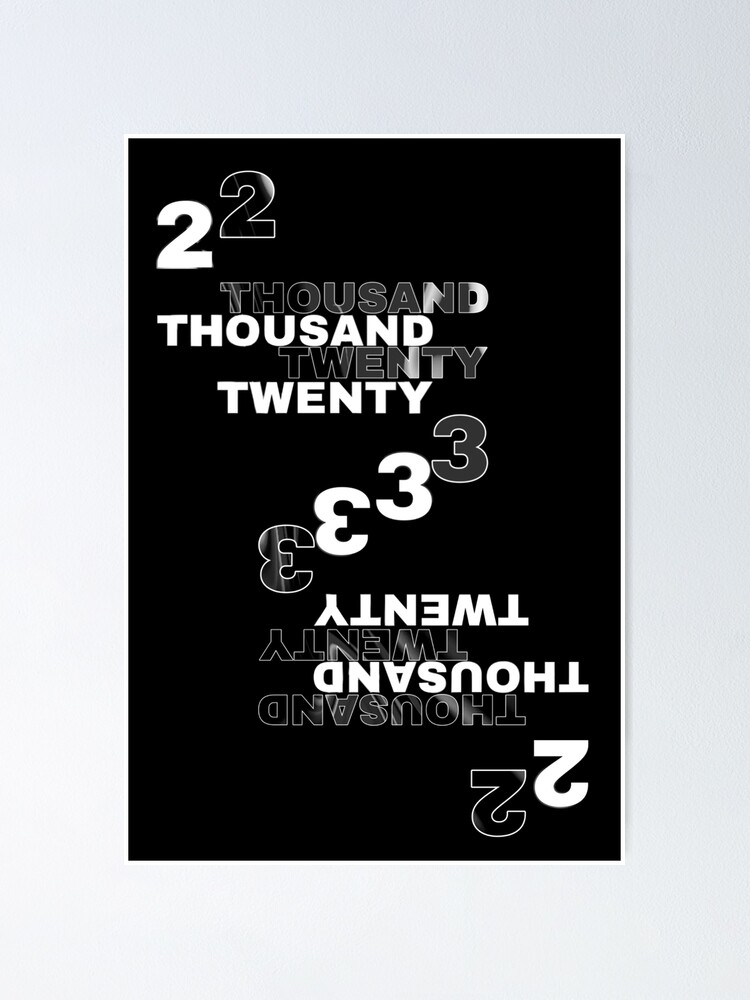 "2023 black and white year in words" Poster for Sale by kikidu21