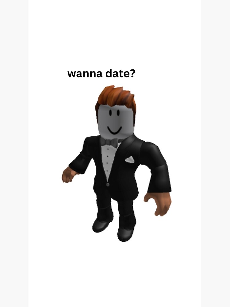 Roblox Wanna Date Man in Tux  Canvas Print for Sale by Stickerzbykate