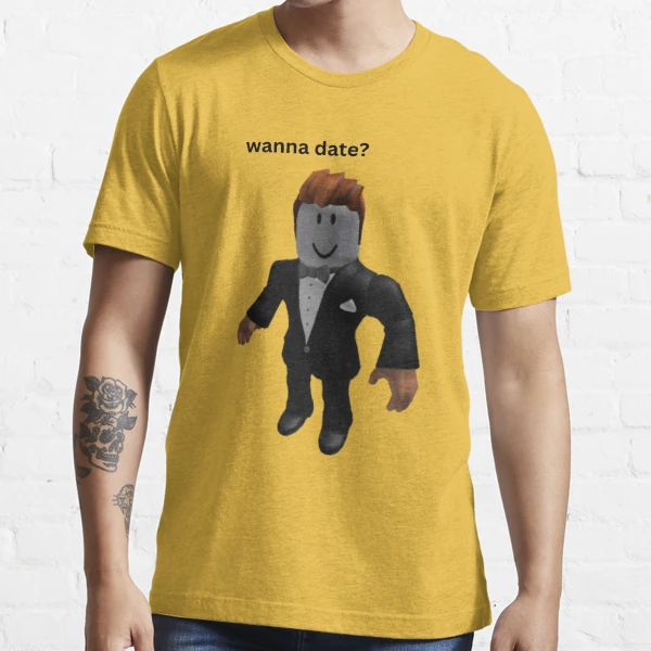 Roblox Wanna Date Man in Tux  Canvas Print for Sale by Stickerzbykate
