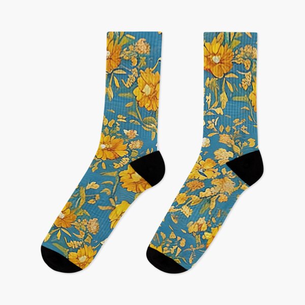 Item preview, Van Gogh Style Orange and Yellow Painted Flower Pattern designed and sold by sunflowerlight.