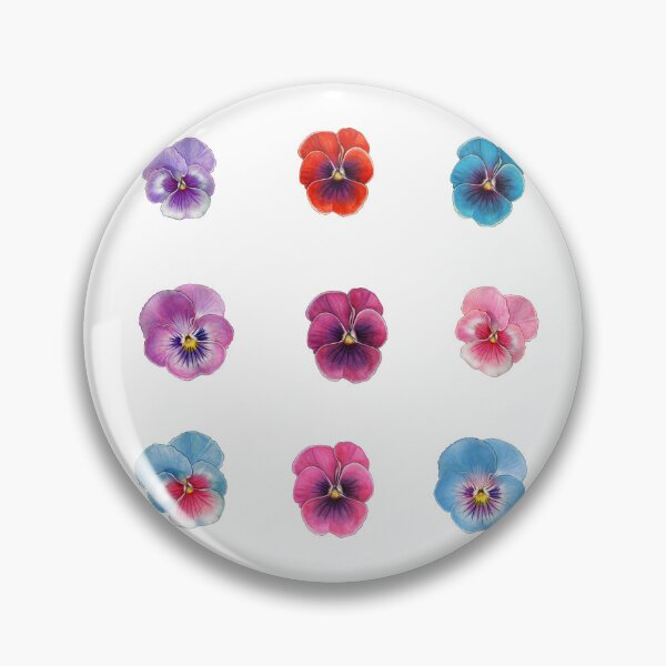 Item preview, Watercolor Mixed Pansy Flowers  designed and sold by silviaol.