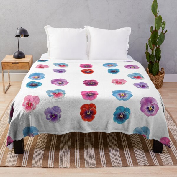 Item preview, Watercolor Mixed Pansy Flowers designed and sold by silviaol.