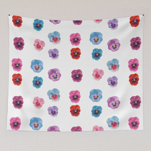 Item preview, Watercolor Mixed Pansy Flowers  designed and sold by silviaol.
