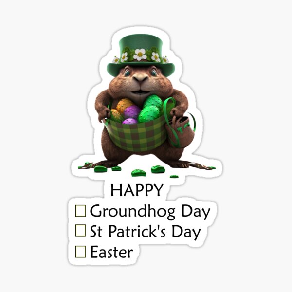 Item preview, All-In-One: Happy Groundhog Day, St Patricks Day, and Easter designed and sold by Scrumptious Designs.