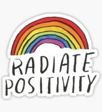 strahlen Positivität aus Sticker