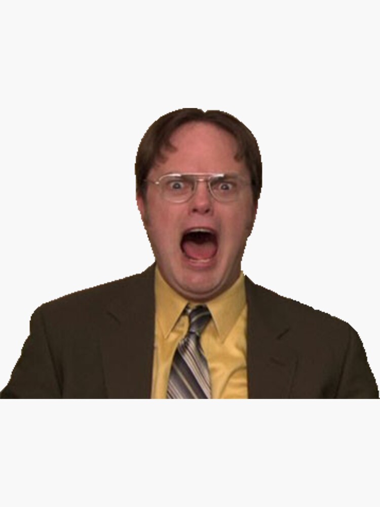 Dwight Schrute Screaming Sticker For Sale By Freshfroot Redbubble