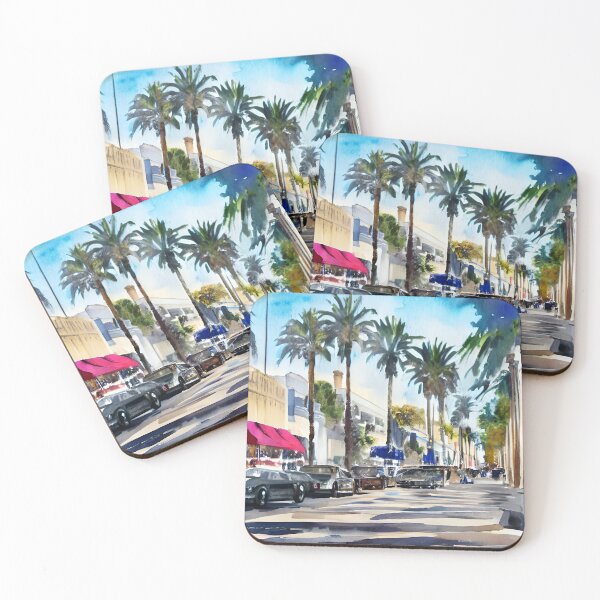 Item preview, Beverly Hills Art, California Watercolor, Rodeo Drive Artwork designed and sold by viewgraphics.