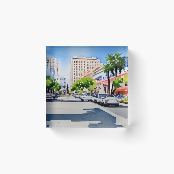 Item preview, Beverly Hills Art, California Watercolor, Rodeo Drive Artwork designed and sold by viewgraphics.