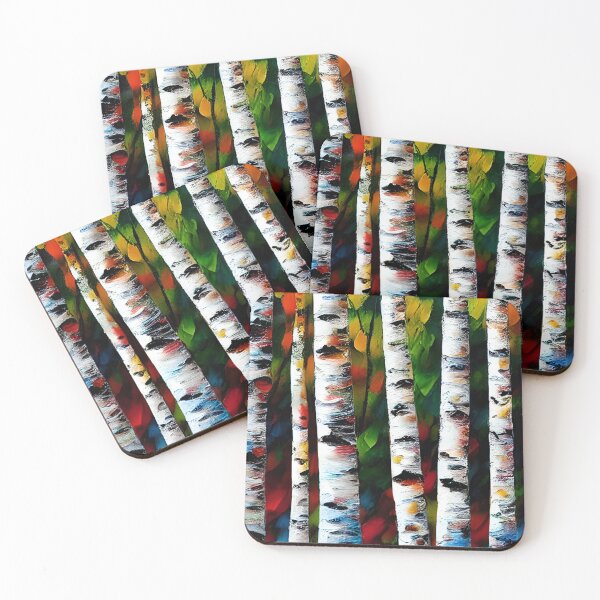 Item preview, Arte de árboles de abedul, ilustraciones de empaste designed and sold by viewgraphics.