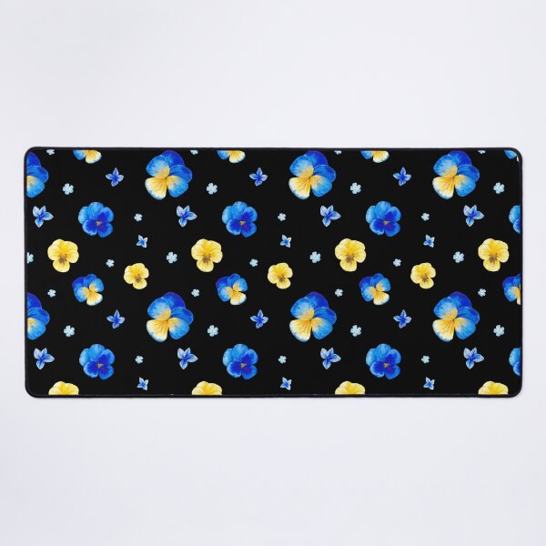 Item preview, Watercolor Blue and Yellow Pansy Flowers designed and sold by silviaol.