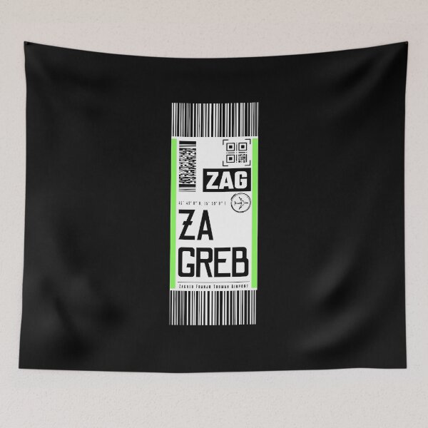 Item preview, ZAGREB ZAG croatia classic luggage tag travel sticker designed and sold by LeddsoDello.