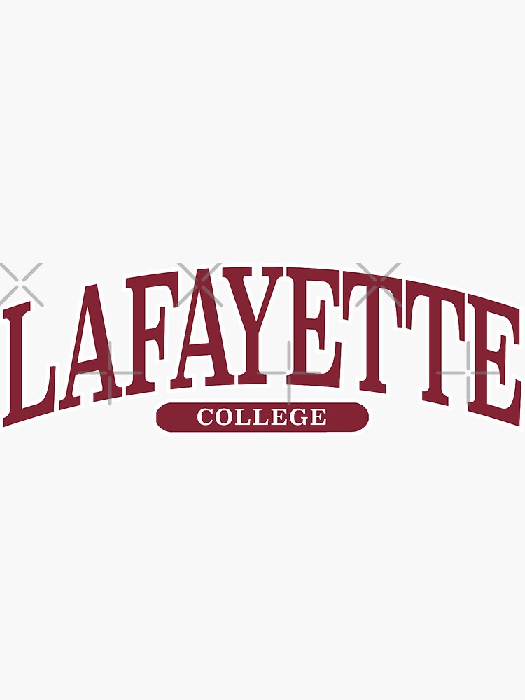 "lafayette college serif font curved " Sticker for Sale by