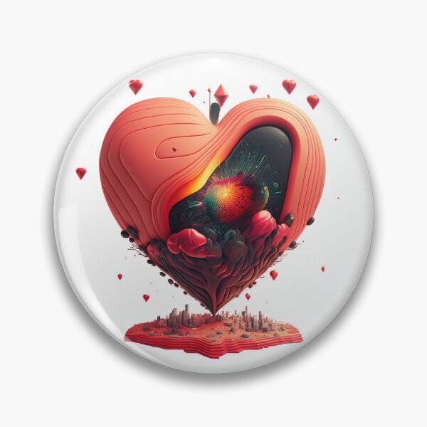 Item preview, Love Saint Valentin Red Heart Illustration  designed and sold by DianaaBoutique.