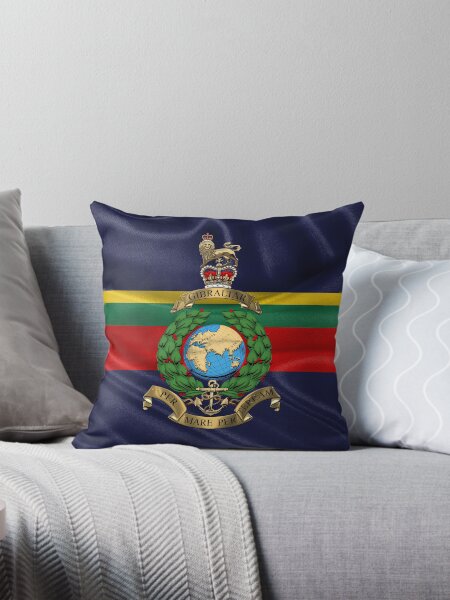 Artikel-Vorschau von Royal Marines - RM-Abzeichen über Royal Marine Flag, designt und verkauft von Serge Averbukh Art Studio.