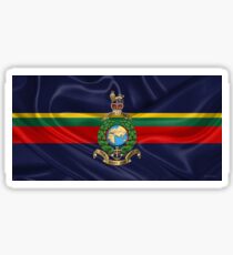 Royal Marines - RM Badge over Royal Marine Flag Sticker