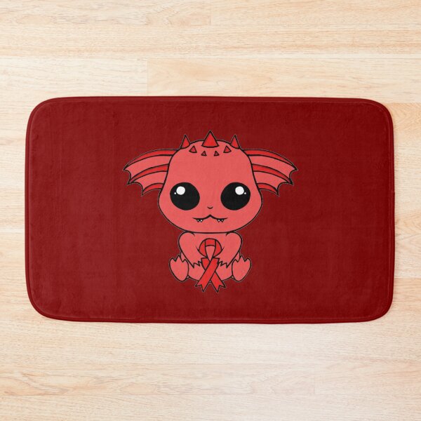 Item preview, Cute Creature Holding an Awareness Ribbon (Red) designed and sold by Chronic Illness Awareness Shop.