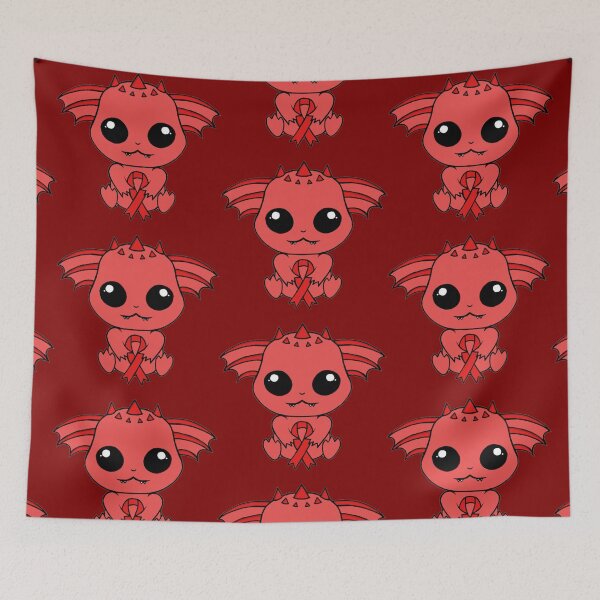 Item preview, Cute Creature Holding an Awareness Ribbon (Red) designed and sold by CaitlynConnor.