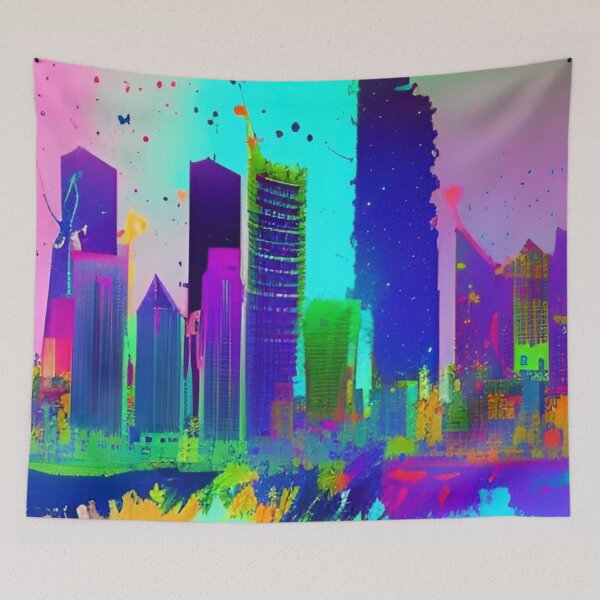 Item preview, Jeddah Skyline Abstract designed and sold by Places On Earth.