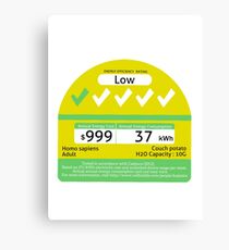 Energy Efficiency Rating - Low Canvas Print