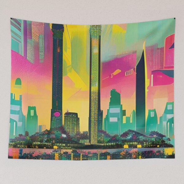 Item preview, Jeddah Skyline Art designed and sold by Places On Earth.