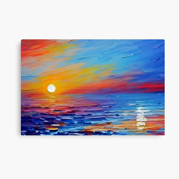 "Ocean Art, Large Coastal Art , Sea Landscape Art, Palette Knife Art