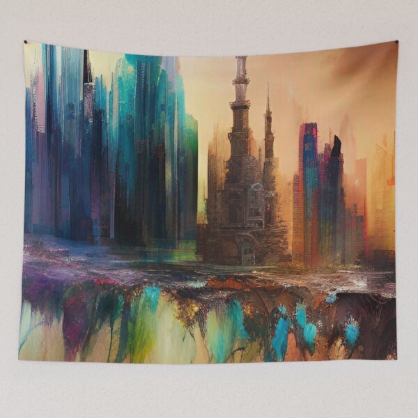 Item preview, Jeddah Skyline Painting designed and sold by Places On Earth.