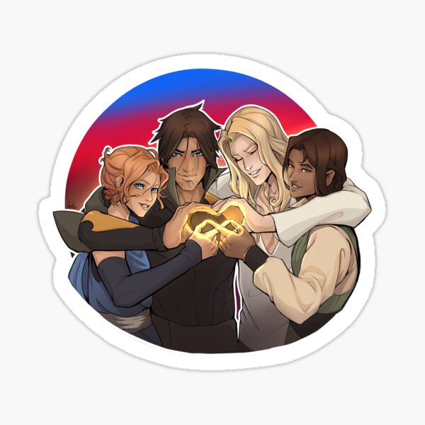 Castlevania polycule Sticker