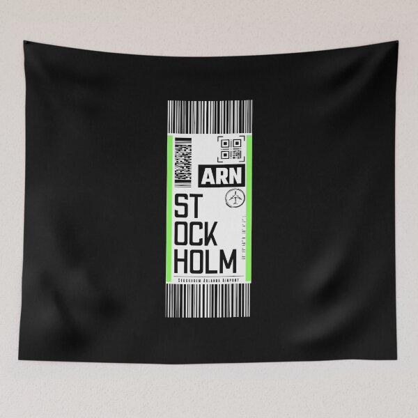 Item preview, STOCKHOLM classic luggage tag traveller sticker designed and sold by LeddsoDello.