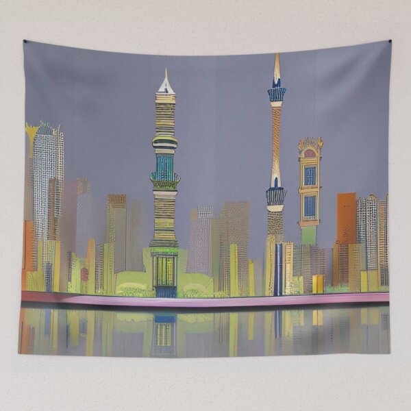 Item preview, Jeddah Skyline Art designed and sold by Places On Earth.