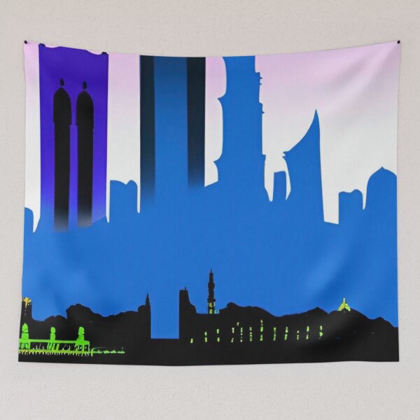 Item preview, Jeddah Skyline Abstract Art designed and sold by Places On Earth.