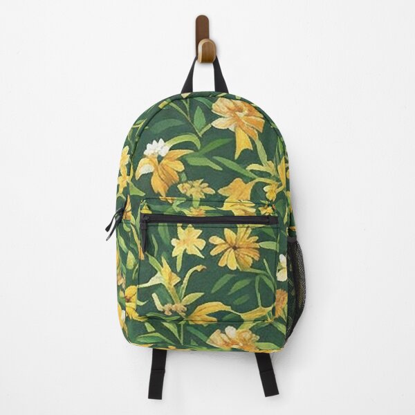 Item preview, Yellow and Orange Flowers and Blooms against Green Stems and Background Pattern designed and sold by sunflowerlight.
