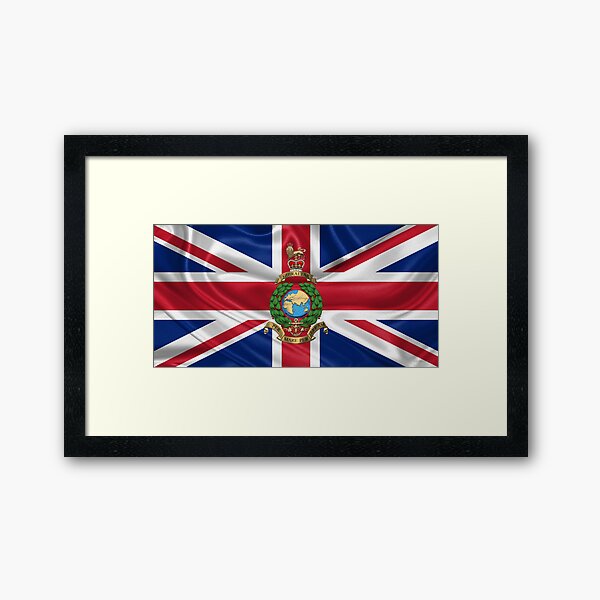 Item preview, The Corps of Royal Marines - RM Emblem over Flag designed and sold by Serge Averbukh Art Studio.