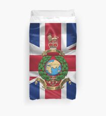 The Corps of Royal Marines - RM Emblem over Flag Duvet Cover