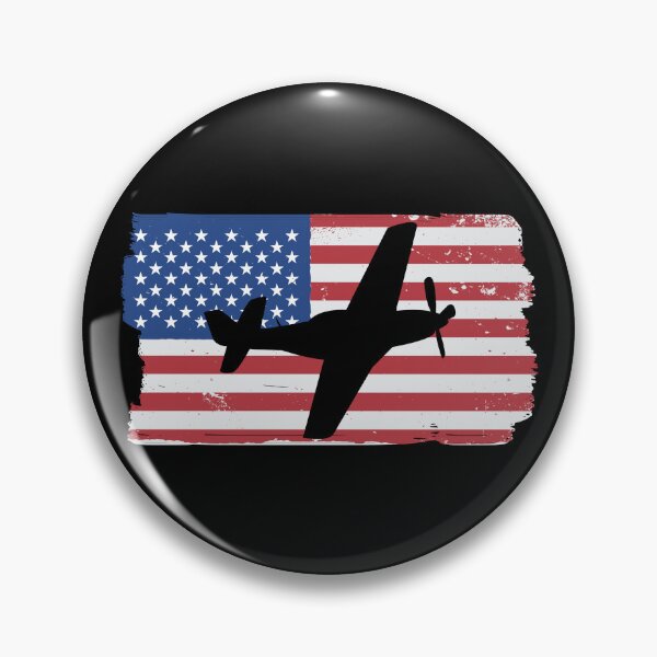 Item preview, P51 Mustang WW2 Airplane American Flag P51D Mustang Gear designed and sold by DynamicDesign.
