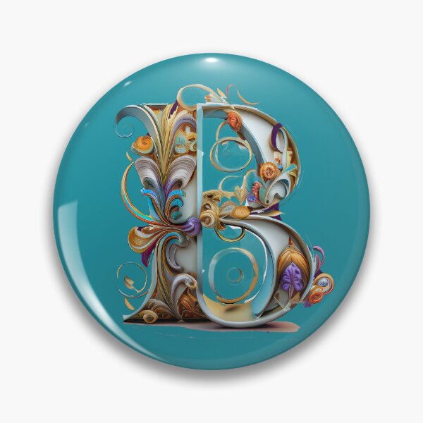 Item preview, Art Font Letter B: Art Nouveau Style, Unique and Colorful designed and sold by factory88.