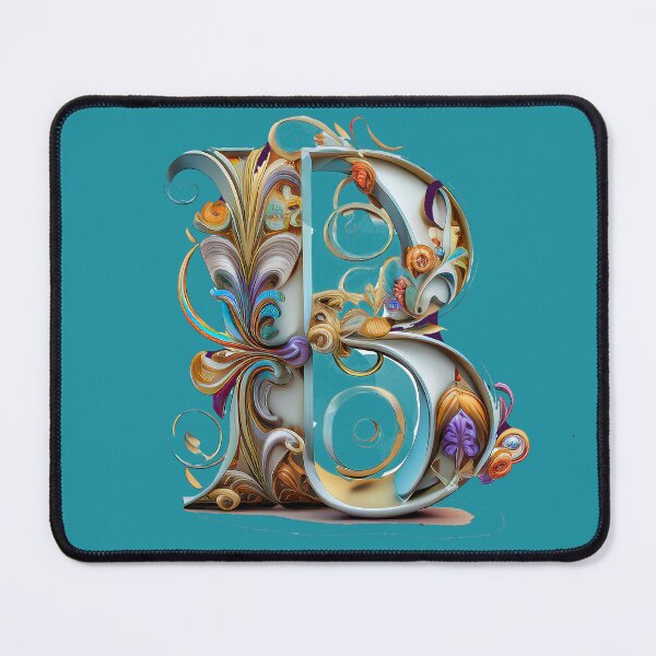 Item preview, Art Font Letter B: Art Nouveau Style, Unique and Colorful designed and sold by factory88.