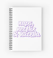 Naps, Netflix & Nutella (Purple) Spiral Notebook