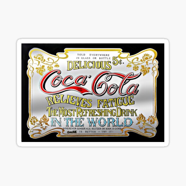 Coca Cola Advertisement - Vintage Sticker